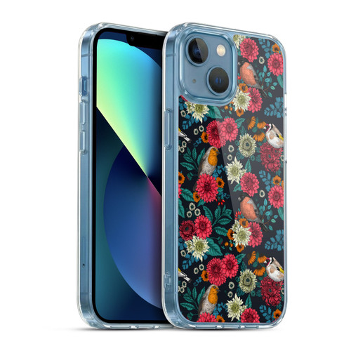 Katerina Kirilova Graphics Garden Birds Soft Gel Case for Apple iPhone 13 Mini & MagSafe