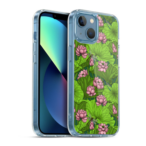 Katerina Kirilova Graphics Lotus Garden Soft Gel Case for Apple iPhone 13 Mini & MagSafe