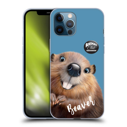 Animal Club International Faces Beaver Soft Gel Case for Apple iPhone 12 Pro Max
