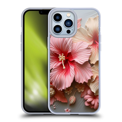 Haroulita Leaves And Flowers Hibiscus Soft Gel Case for Apple iPhone 13 Pro Max