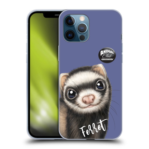 Animal Club International Faces Ferret Soft Gel Case for Apple iPhone 12 Pro Max