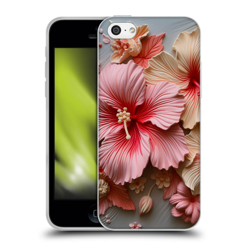 Haroulita Leaves And Flowers Hibiscus Soft Gel Case for Apple iPhone 5c