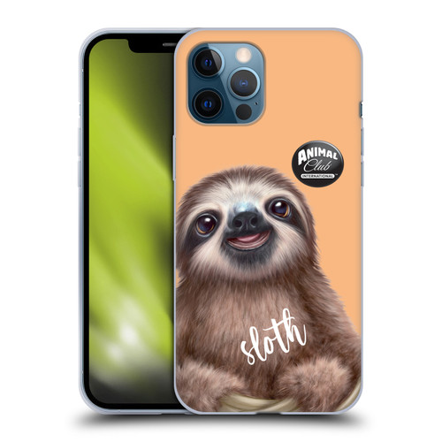 Animal Club International Faces Sloth Soft Gel Case for Apple iPhone 12 Pro Max