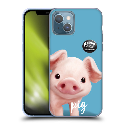 Animal Club International Faces Pig Soft Gel Case for Apple iPhone 13