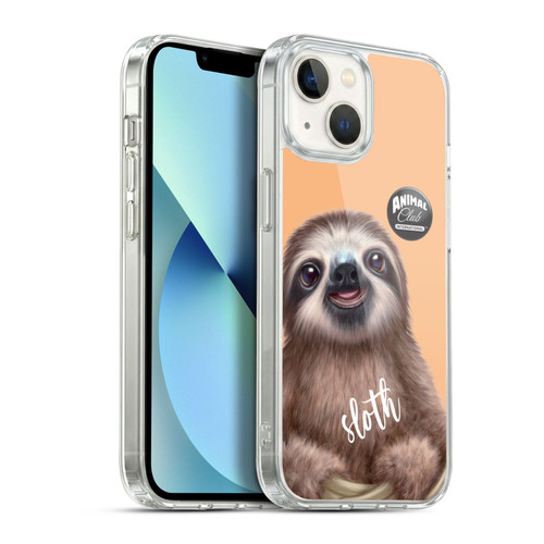Animal Club International Faces Sloth Soft Gel Case for Apple iPhone 13
