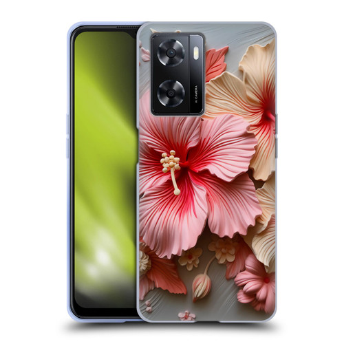 Haroulita Leaves And Flowers Hibiscus Soft Gel Case for OPPO A57s