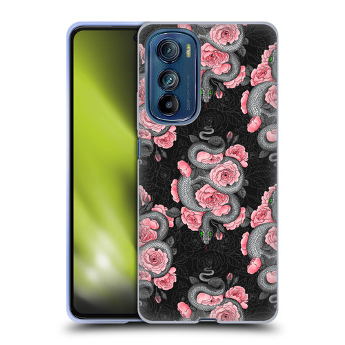 Katerina Kirilova Graphics Snakes And Roses Soft Gel Case for Motorola Edge 30