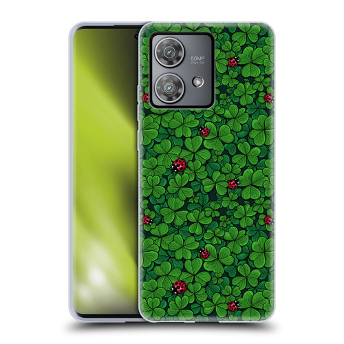 Katerina Kirilova Graphics The Lucky Clover Soft Gel Case for Motorola Edge 40 Neo 5G