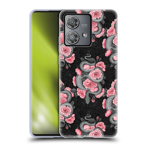 Katerina Kirilova Graphics Snakes And Roses Soft Gel Case for Motorola Edge 40 Neo 5G