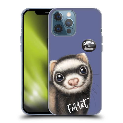 Animal Club International Faces Ferret Soft Gel Case for Apple iPhone 13 Pro Max