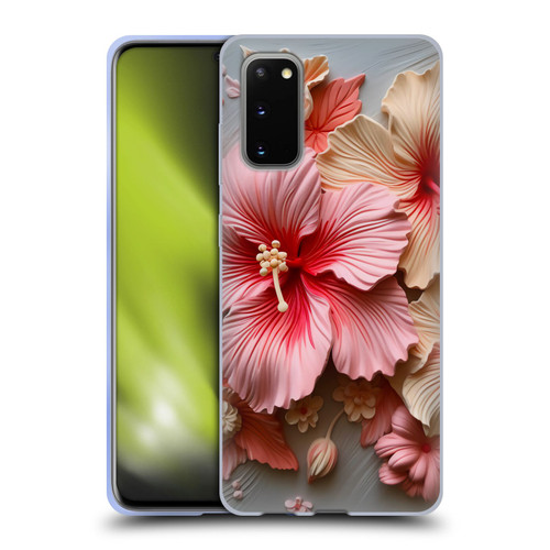 Haroulita Leaves And Flowers Hibiscus Soft Gel Case for Samsung Galaxy S20 / S20 5G