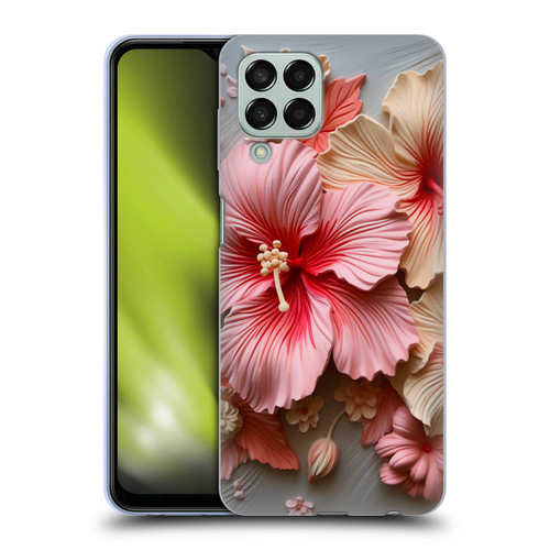 Haroulita Leaves And Flowers Hibiscus Soft Gel Case for Samsung Galaxy M33 (2022)