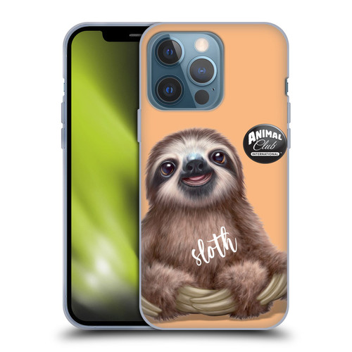 Animal Club International Faces Sloth Soft Gel Case for Apple iPhone 13 Pro & MagSafe