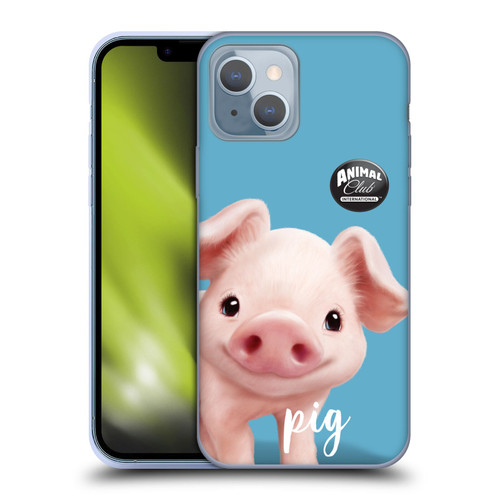Animal Club International Faces Pig Soft Gel Case for Apple iPhone 14