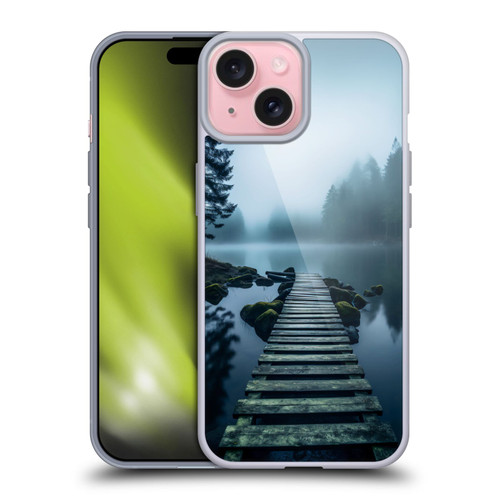 Haroulita Sceneries Dreaming Lake Pathway Soft Gel Case for Apple iPhone 15