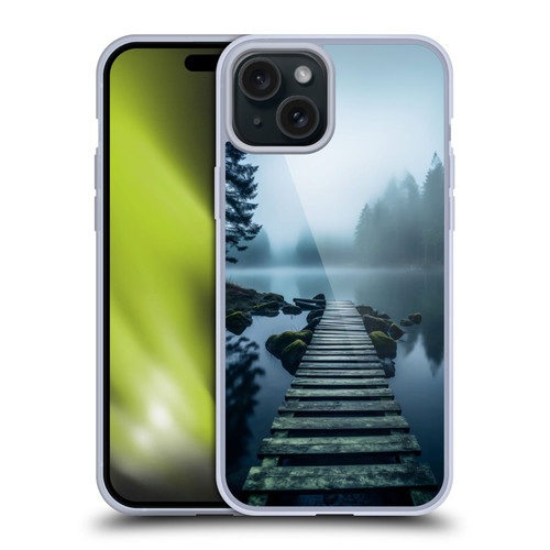 Haroulita Sceneries Dreaming Lake Pathway Soft Gel Case for Apple iPhone 15 Plus
