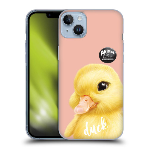 Animal Club International Faces Duck Soft Gel Case for Apple iPhone 14 Plus