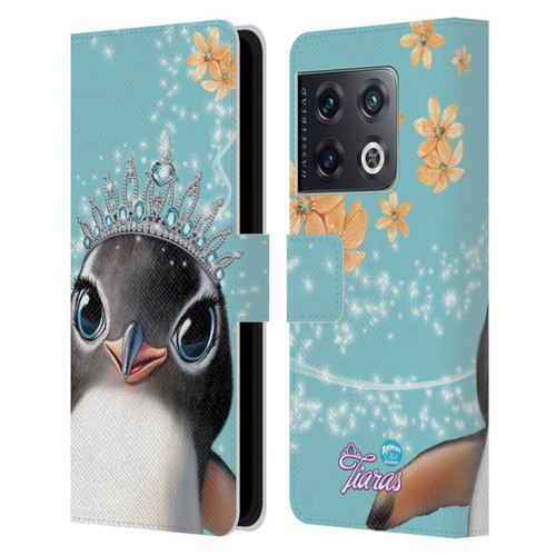 Animal Club International Royal Faces Penguin Leather Book Wallet Case Cover For OnePlus 10 Pro