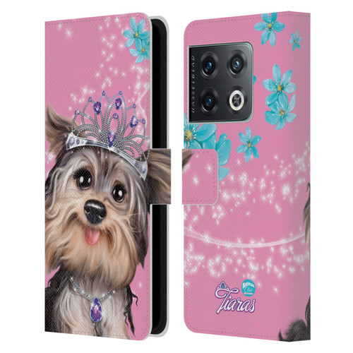 Animal Club International Royal Faces Yorkie Leather Book Wallet Case Cover For OnePlus 10 Pro