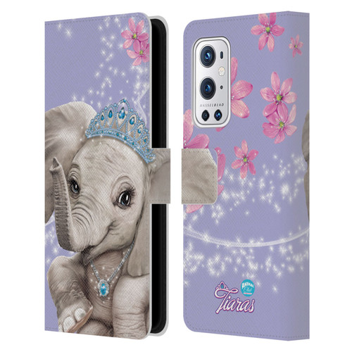 Animal Club International Royal Faces Elephant Leather Book Wallet Case Cover For OnePlus 9 Pro