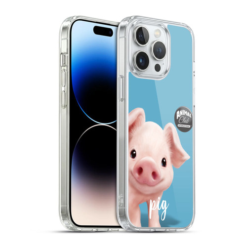Animal Club International Faces Pig Soft Gel Case for Apple iPhone 14 Pro Max & MagSafe