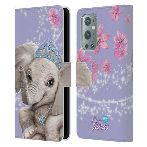 Animal Club International Royal Faces Elephant Leather Book Wallet Case Cover For OnePlus 9