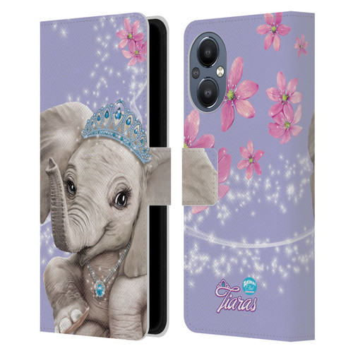Animal Club International Royal Faces Elephant Leather Book Wallet Case Cover For OnePlus Nord N20 5G