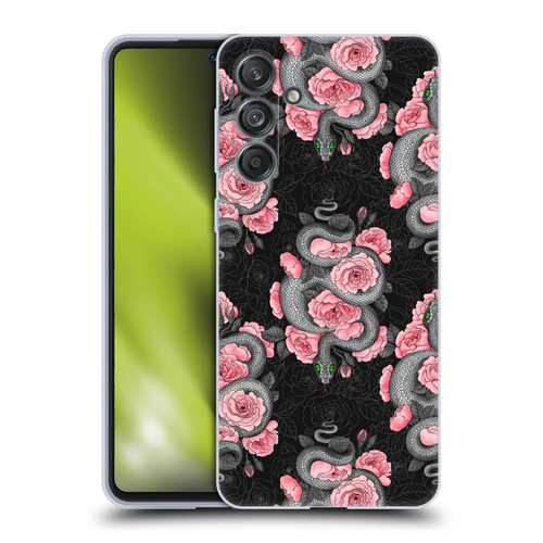 Katerina Kirilova Graphics Snakes And Roses Soft Gel Case for Samsung Galaxy M55 5G