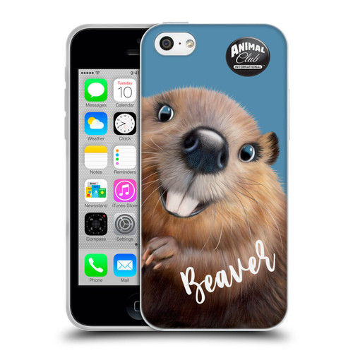 Animal Club International Faces Beaver Soft Gel Case for Apple iPhone 5c