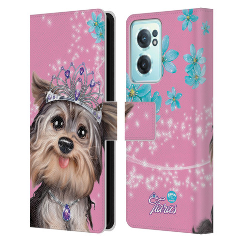 Animal Club International Royal Faces Yorkie Leather Book Wallet Case Cover For OnePlus Nord CE 2 5G