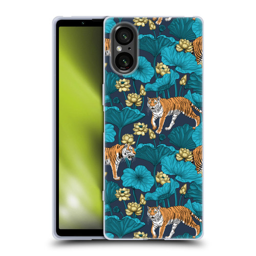 Katerina Kirilova Graphics Tigers In Lotus Pond Soft Gel Case for Sony Xperia 5 V 5G