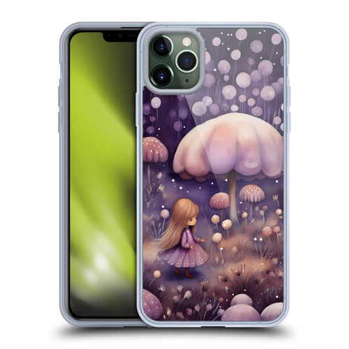 Haroulita Whimsical Girl And Mushroom Soft Gel Case for Apple iPhone 11 Pro Max