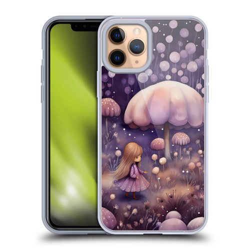 Haroulita Whimsical Girl And Mushroom Soft Gel Case for Apple iPhone 11 Pro