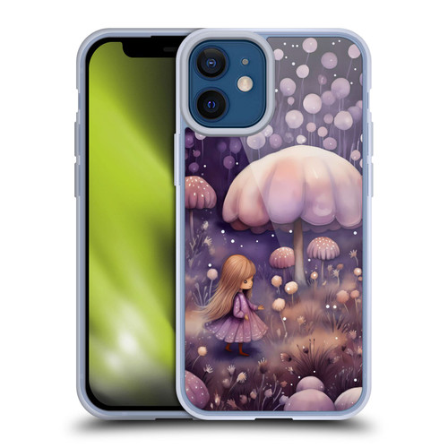 Haroulita Whimsical Girl And Mushroom Soft Gel Case for Apple iPhone 12 Mini