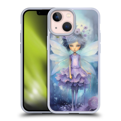 Haroulita Whimsical Purple Hair Fairy Soft Gel Case for Apple iPhone 13 Mini