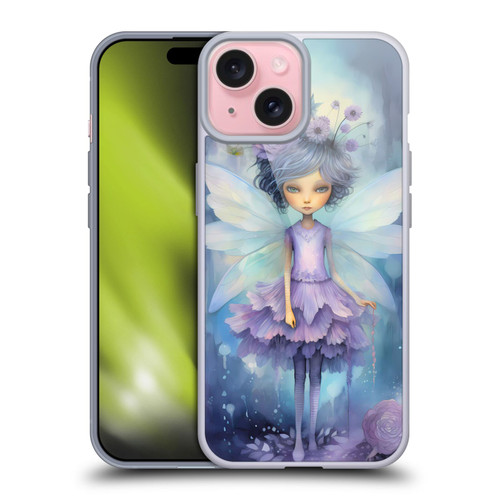 Haroulita Whimsical Purple Hair Fairy Soft Gel Case for Apple iPhone 15
