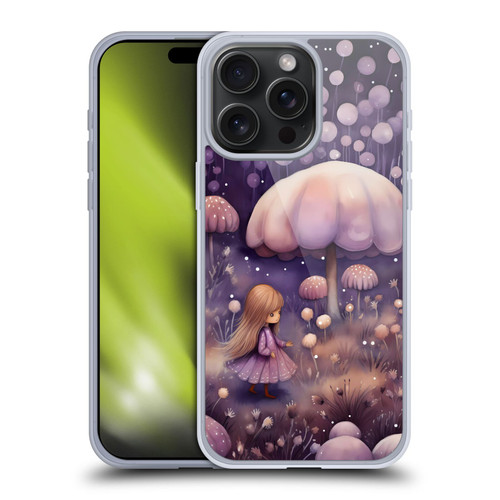 Haroulita Whimsical Girl And Mushroom Soft Gel Case for Apple iPhone 15 Pro Max