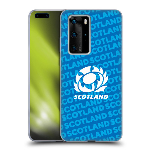 Scotland Rugby Graphics Logo Blue Soft Gel Case for Huawei P40 Pro / P40 Pro Plus 5G