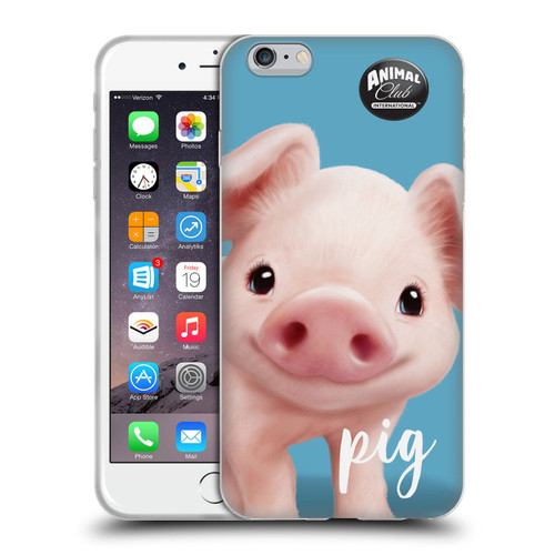 Animal Club International Faces Pig Soft Gel Case for Apple iPhone 6 Plus / iPhone 6s Plus