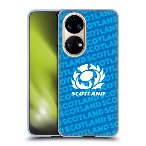 Scotland Rugby Graphics Logo Blue Soft Gel Case for Huawei P50