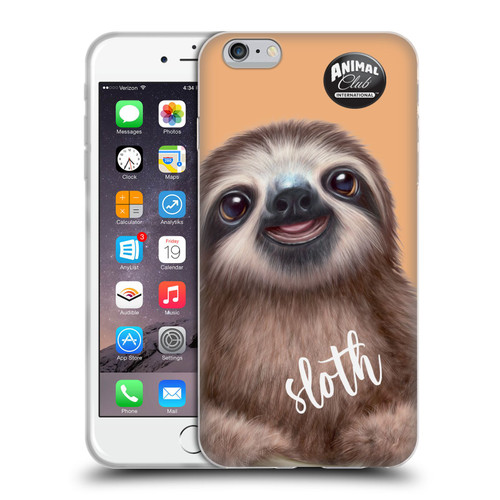 Animal Club International Faces Sloth Soft Gel Case for Apple iPhone 6 Plus / iPhone 6s Plus