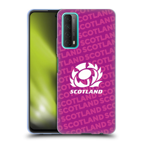 Scotland Rugby Graphics Logo Purple Soft Gel Case for Huawei P Smart (2021)