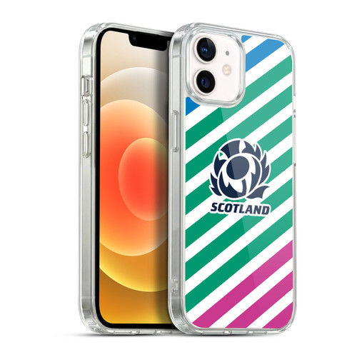 Scotland Rugby Graphics Lines Soft Gel Case for Apple iPhone 12 / iPhone 12 Pro & MagSafe