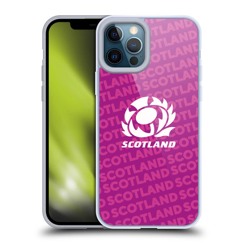 Scotland Rugby Graphics Logo Purple Soft Gel Case for Apple iPhone 12 Pro Max