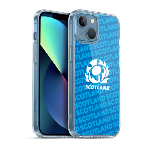 Scotland Rugby Graphics Logo Blue Soft Gel Case for Apple iPhone 13 Mini