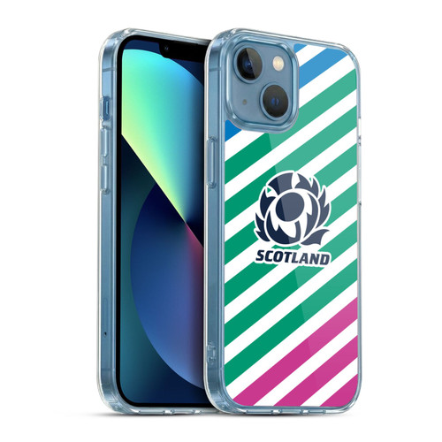 Scotland Rugby Graphics Lines Soft Gel Case for Apple iPhone 13 Mini