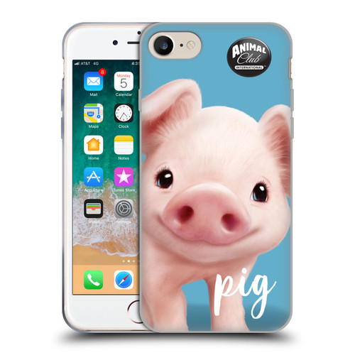 Animal Club International Faces Pig Soft Gel Case for Apple iPhone 7 / 8 / SE 2020 & 2022