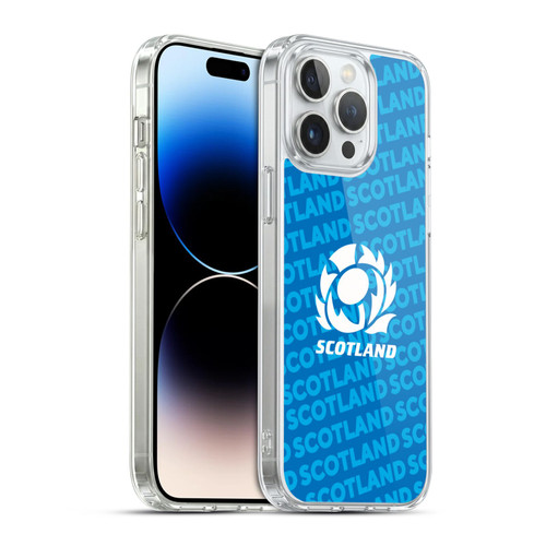 Scotland Rugby Graphics Logo Blue Soft Gel Case for Apple iPhone 14 Pro Max