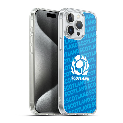 Scotland Rugby Graphics Logo Blue Soft Gel Case for Apple iPhone 15 Pro Max