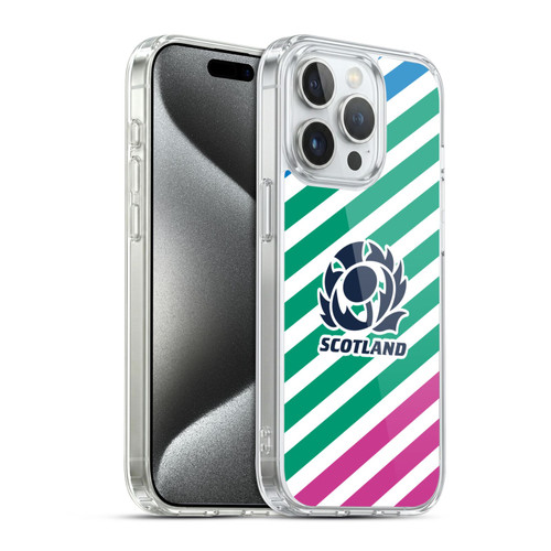 Scotland Rugby Graphics Lines Soft Gel Case for Apple iPhone 15 Pro